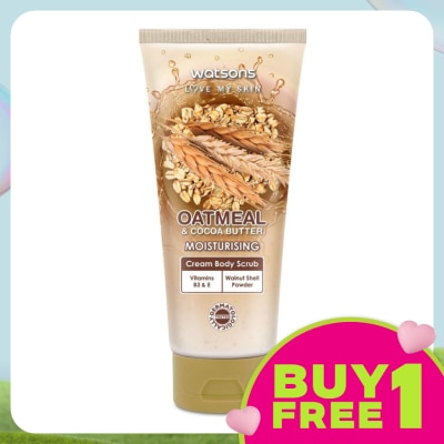 WATSONS Oatmeal & Cocoa Butter Cream Body Scrub 200g