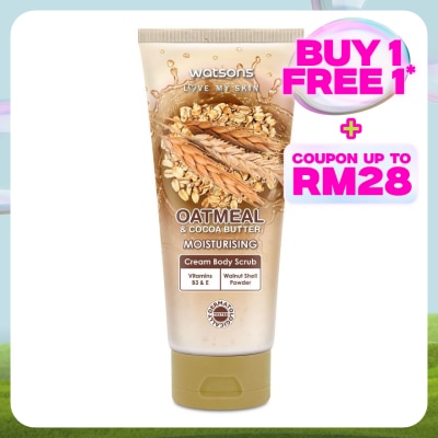 WATSONS Oatmeal & Cocoa Butter Cream Body Scrub 200g