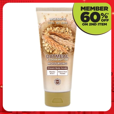 WATSONS Oatmeal & Cocoa Butter Cream Body Scrub 200g
