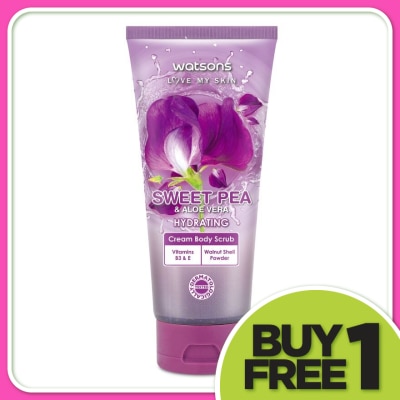WATSONS Sweet Pea & Aloe Vera Cream Body Scrub 200g