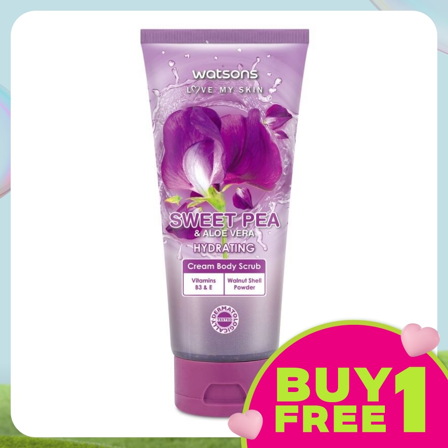 Sweet Pea & Aloe Vera Cream Body Scrub 200g