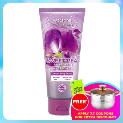 WATSONS - Sweet Pea & Aloe Vera Cream Body Scrub 200g