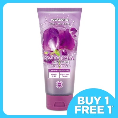 WATSONS Sweet Pea & Aloe Vera Cream Body Scrub 200g
