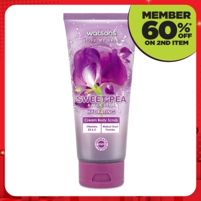 WATSONS Sweet Pea & Aloe Vera Cream Body Scrub 200g