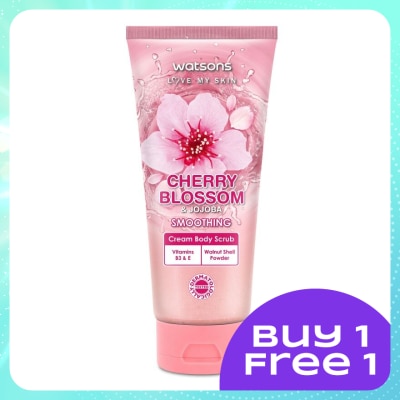 WATSONS Cherry Blossom & Jojoba Cream Body Scrub 200g