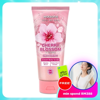 WATSONS - Cherry Blossom & Jojoba Cream Body Scrub 200g