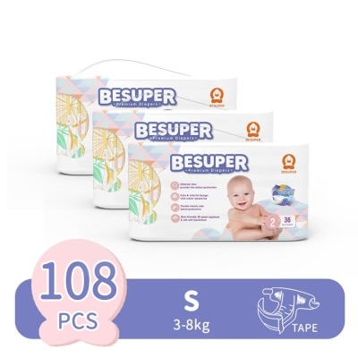 BESUPER Baby Diaper Tape Public Version S 36S X 3