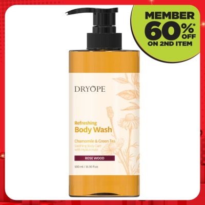 DRYOPE Chamomile & Green Tea Refreshing Body Wash  Rose Wood 500ml