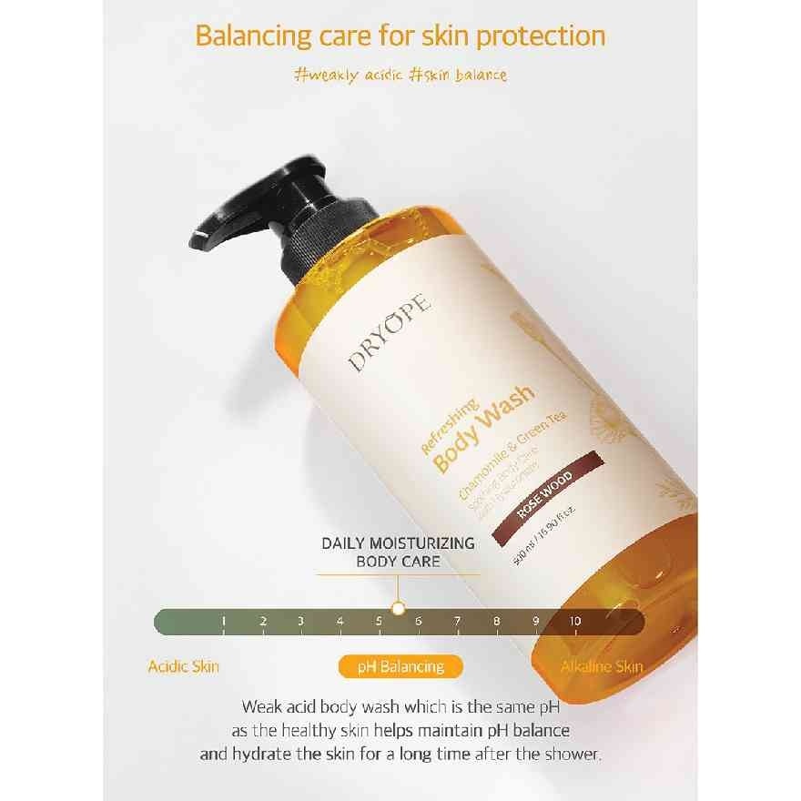 Chamomile & Green Tea Refreshing Body Wash Rose Wood 500ml