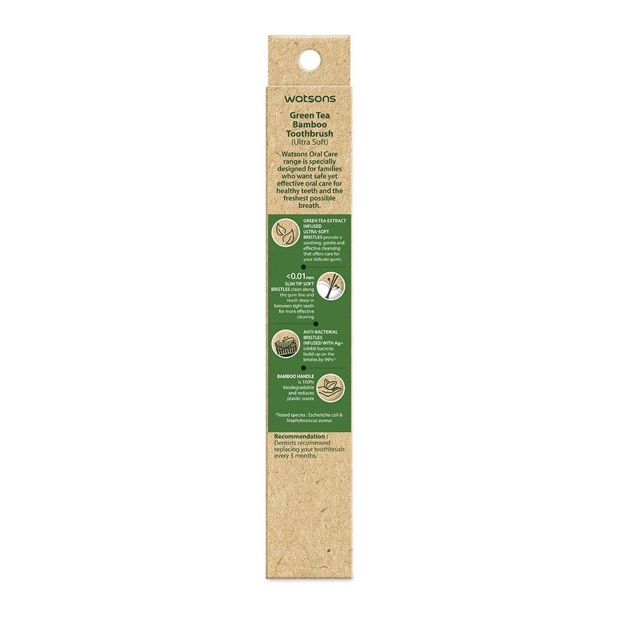 Green Tea Bamboo Toothbrush Ultra Soft 1s