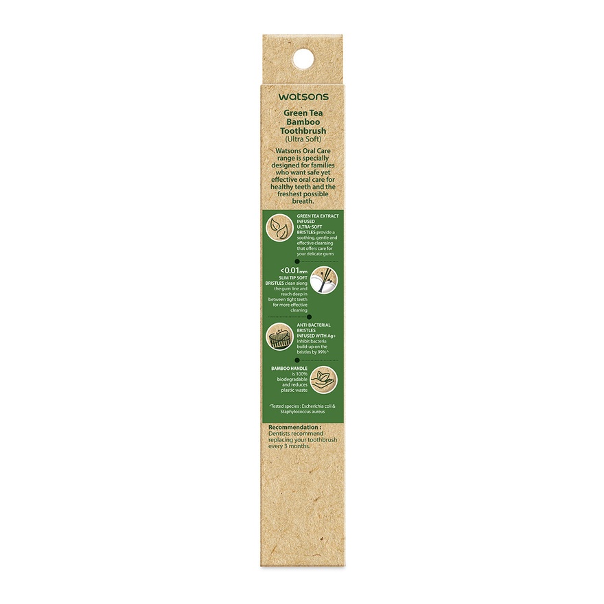 Green Tea Bamboo Toothbrush Ultra Soft 1s image