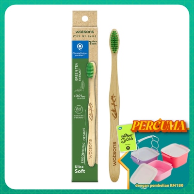 WATSONS - Green Tea Bamboo Toothbrush (Ultra Soft)