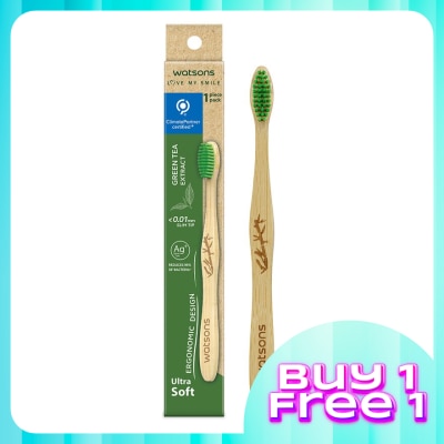 WATSONS Green Tea Bamboo Toothbrush (Ultra Soft)
