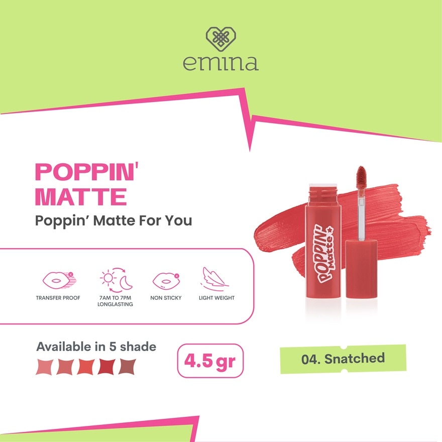 Poppin Matte Lip Cream 04 Snatched 1S