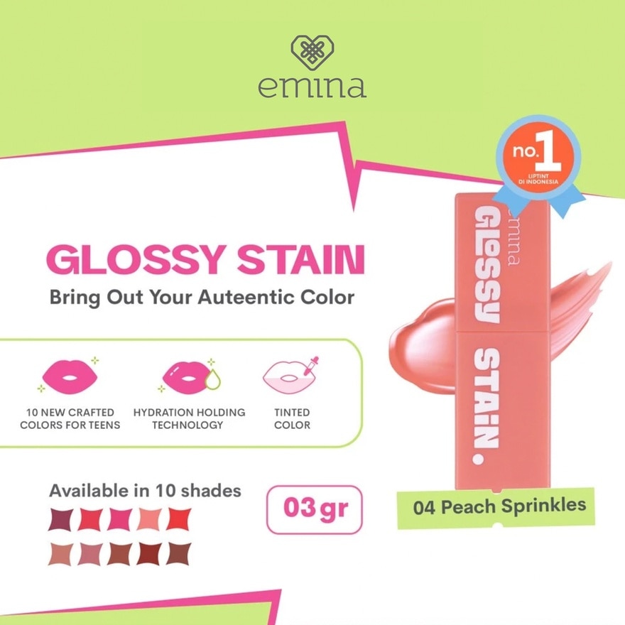 Glossy Stain 04 Peach Sprinkles 3 g