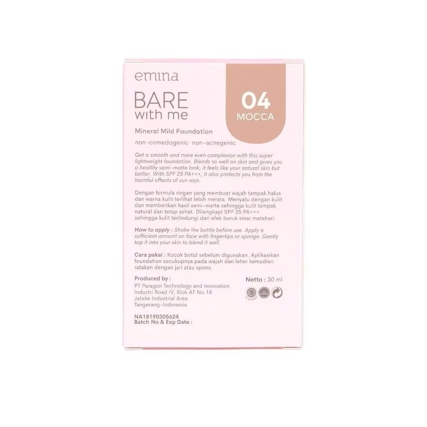 Bare with Me Mineral Mild Foundation 04 Mocca 30 m