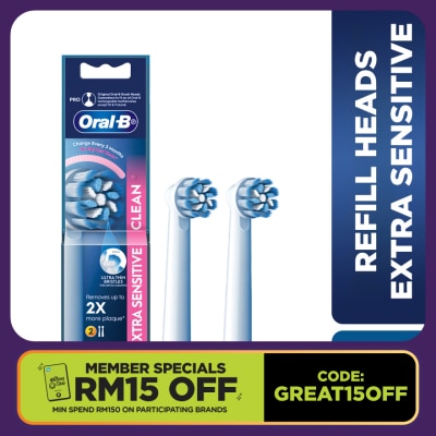 ORAL-B Extra Sensitive Clean Bursh Head Refill 2s