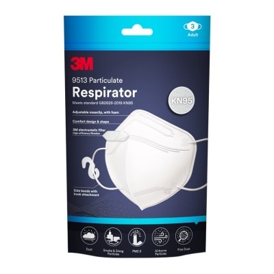 3M KN95 Particulate Respirator Face Mask 9513 3's