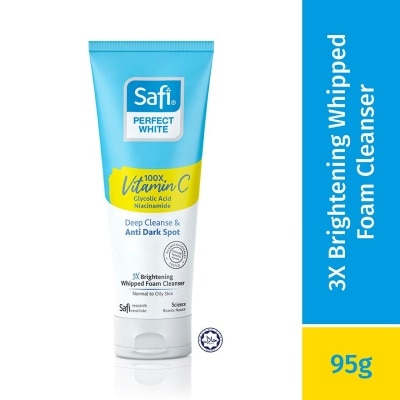 SAFI Perfect White 3X Brightening Whipped Foam Cleanser 95g