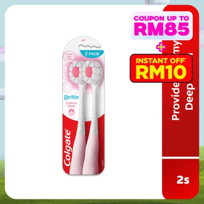 COLGATE Colgate Cushion Clean Super Dense Fluffy Thin Toothbrush 2s Value pack (Soft)