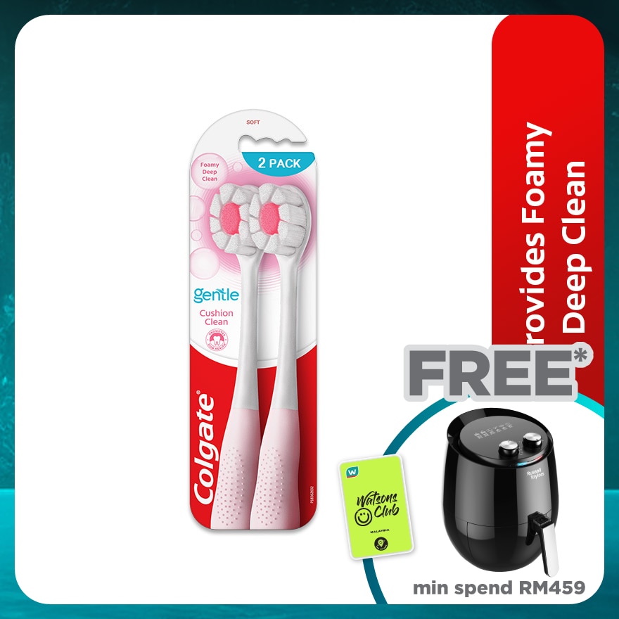 Colgate Cushion Clean Super Dense Fluffy Thin Toothbrush 2s Value pack (Soft)