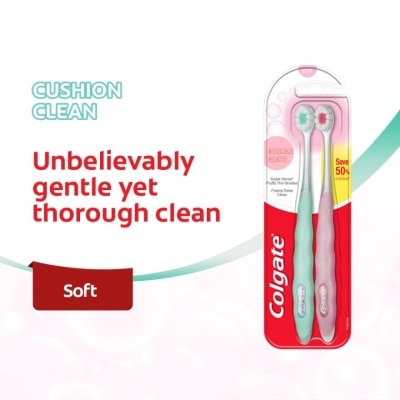 COLGATE Cushion Clean Toothbrush 2s Valuepack (Soft)