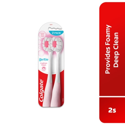 COLGATE - Colgate Cushion Clean Super Dense Fluffy Thin Toothbrush 2s Value pack (Soft) image