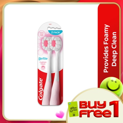 COLGATE - Colgate Cushion Clean Super Dense Fluffy Thin Toothbrush 2s Value pack (Soft)
