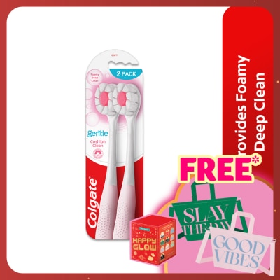COLGATE Colgate Cushion Clean Super Dense Fluffy Thin Toothbrush 2s Value pack (Soft)
