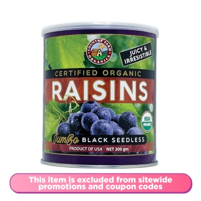 COUNTRY FARM Organic Raisin Black Seedless 300g