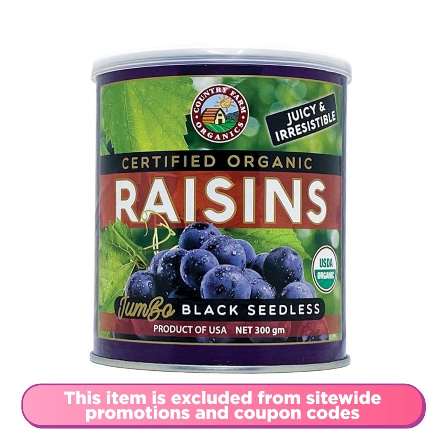 Organic Raisin Black Seedless 300g
