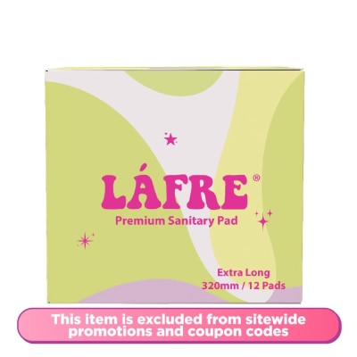 LAFRE Sanitary Napkin Night Extra Long 320mm 12s