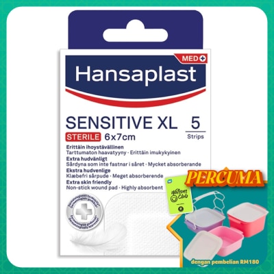 HANSAPLAST - Sensitive XL 6cm X 7cm 5's