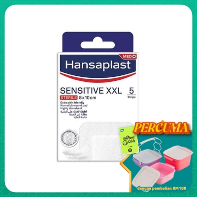 HANSAPLAST - Sensitive XXL 8cm X 10cm 5's