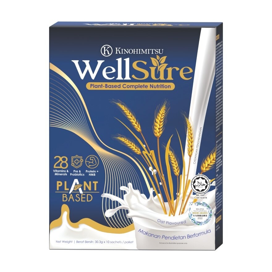 Wellsure Plant-Based Complete Nutrition 10 X 30.3g