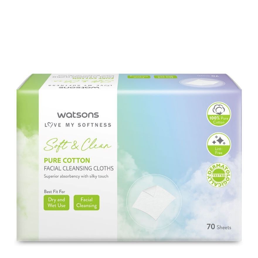Pure Cotton Facial Cleansing Cloths 70s image