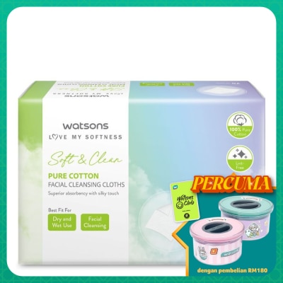 WATSONS Pure Cotton Cleaning Face Cloths