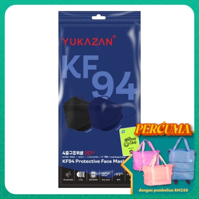YUKA ZAN KF94 Protective Face Mask Navy & Black Colors 10's