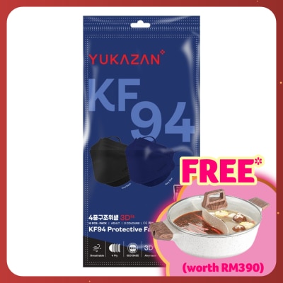 YUKA ZAN KF94 Protective Face Mask Navy & Black Colors 10's