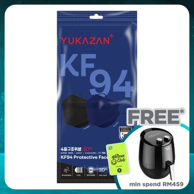 YUKA ZAN KF94 Protective Face Mask Navy & Black Colors 10's