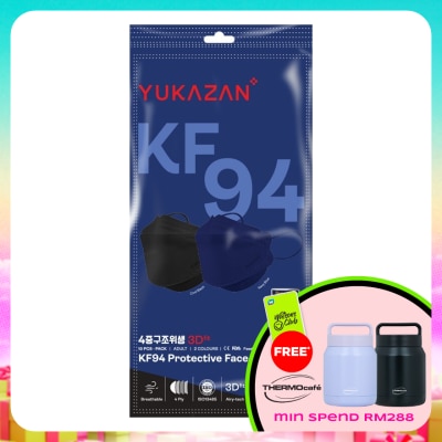 YUKA ZAN - KF94 Protective Face Mask Navy & Black Colors 10's
