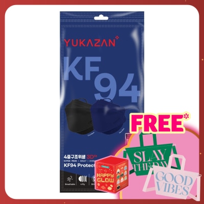 YUKA ZAN KF94 Protective Face Mask Navy & Black Colors 10's