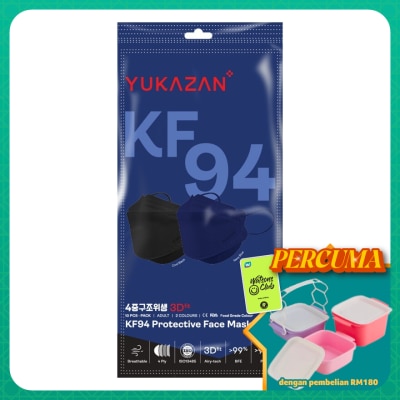 YUKA ZAN - KF94 Protective Face Mask Navy & Black Colors 10's