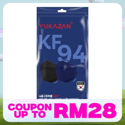 YUKA ZAN KF94 Protective Face Mask Navy & Black Colors 10's