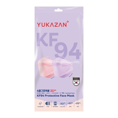 YUKA ZAN KF94 Protective Face Mask Lavender & Peach 10's