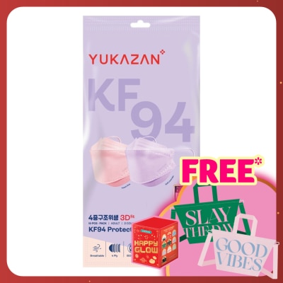 YUKA ZAN KF94 Protective Face Mask Lavender & Peach 10's
