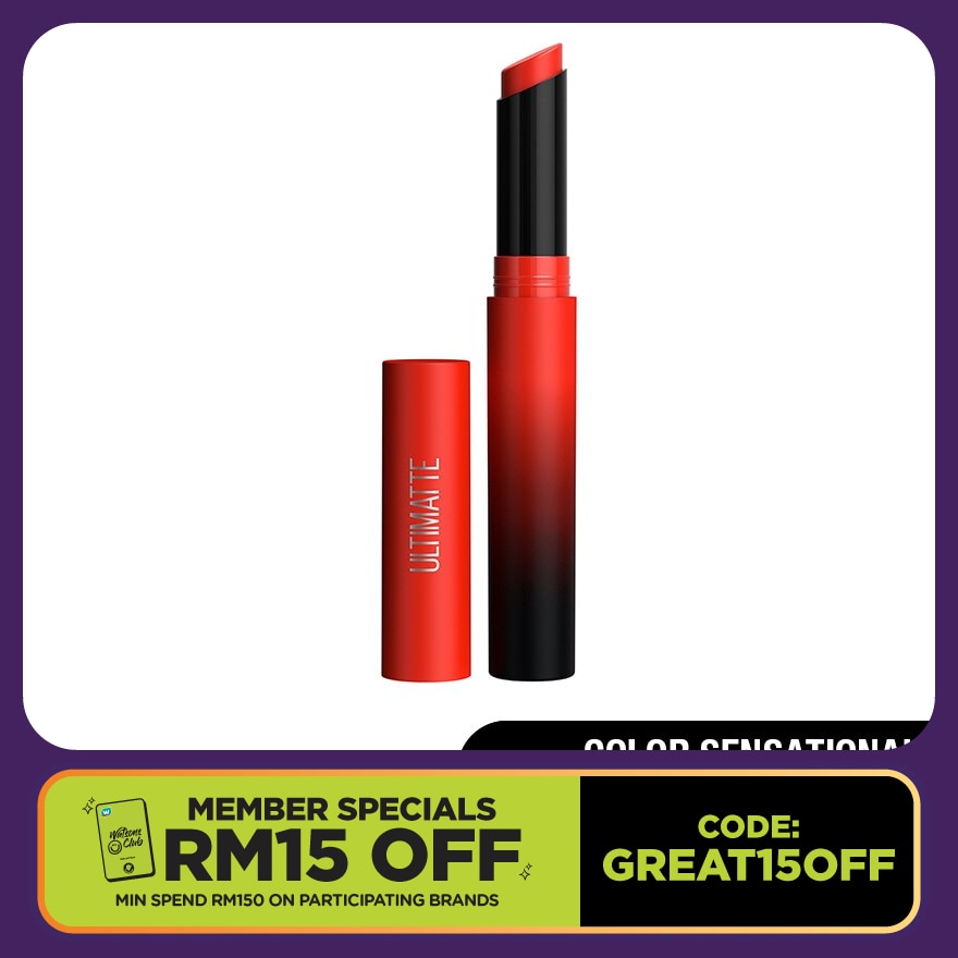 Ultimatte Lipstick 299 More Scarlet