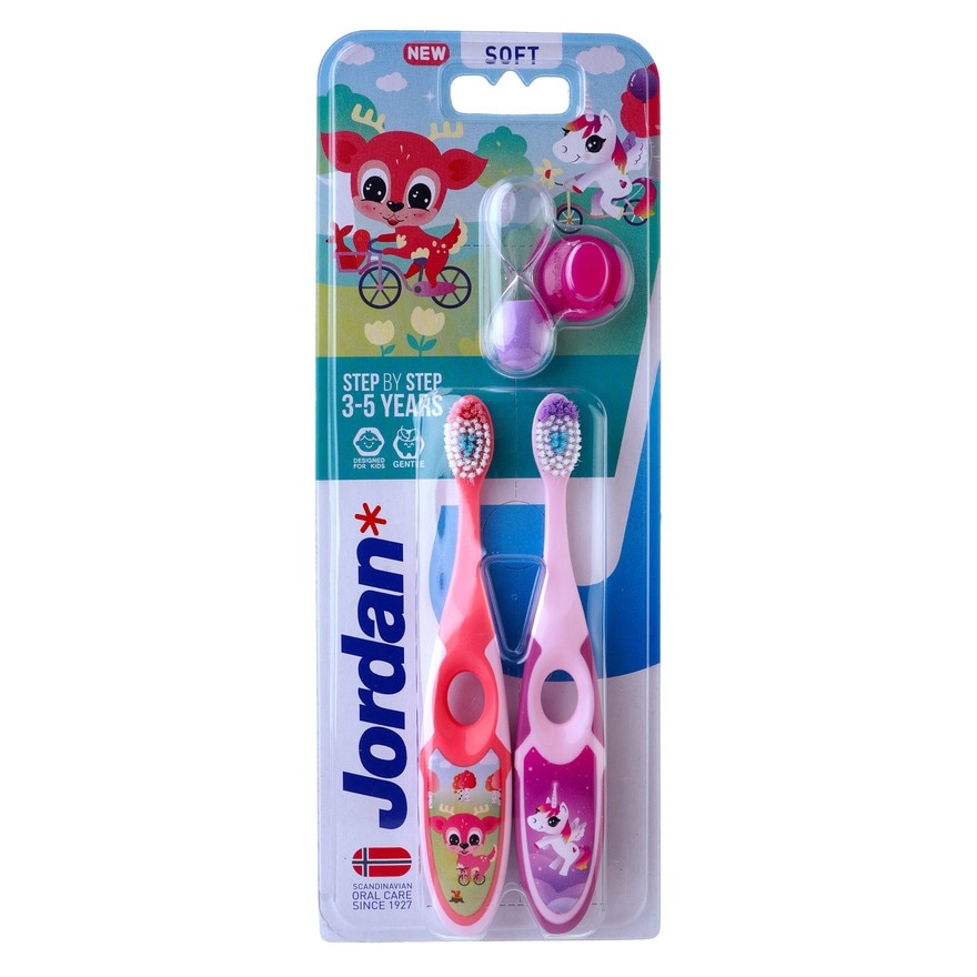 JORDAN KIDS TOOTHBRUSH STEP 2 TWINPACK 3-5 years old<BR>