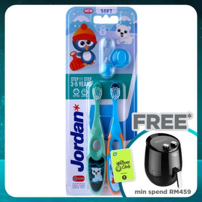 JORDAN JORDAN KIDS TOOTHBRUSH STEP 2 TWINPACK 3-5 years old