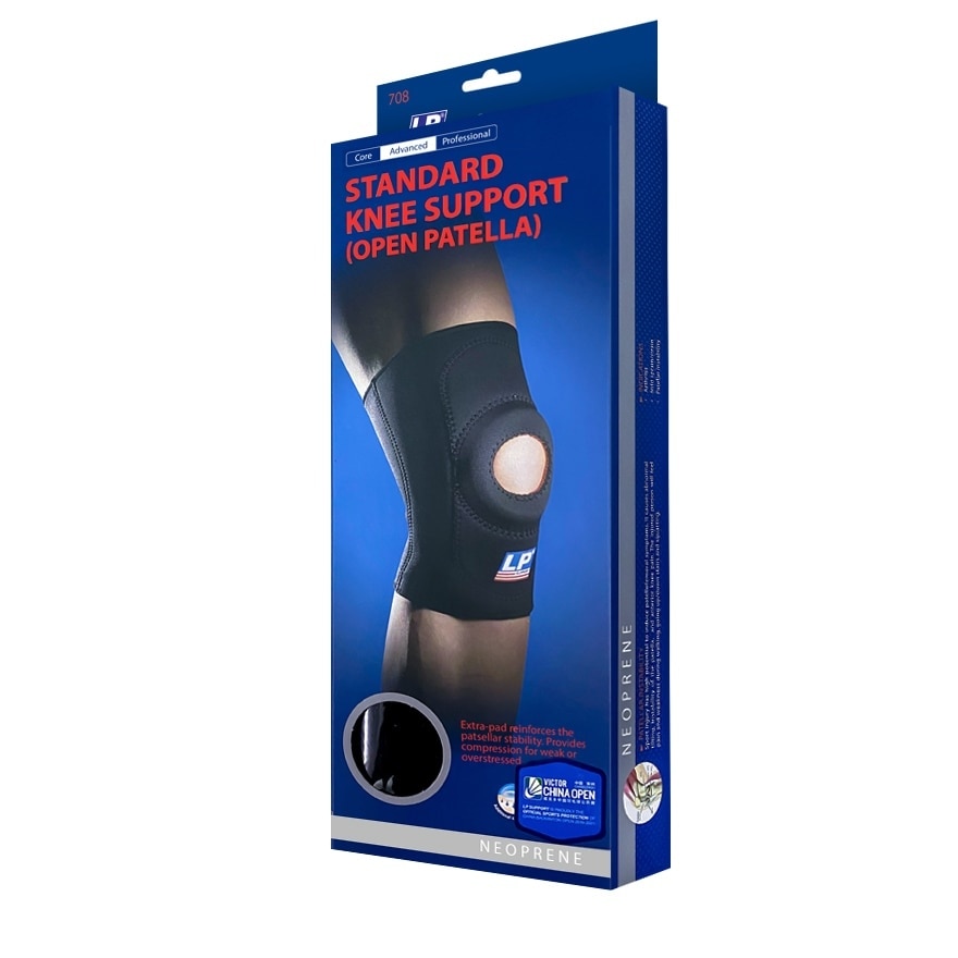 LP708 Standard Knee Support Open Patella L 1s